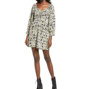 Vero Moda Black Floral Chaddie Mini Dress M